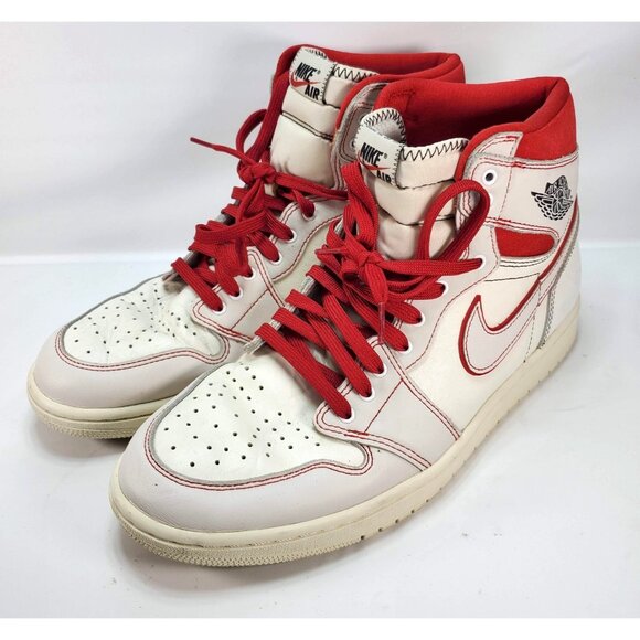 Nike Air Jordan 1 Retro High OG Phantom Gym Red White Size 12 Mens 555088-160 - Picture 1 of 11